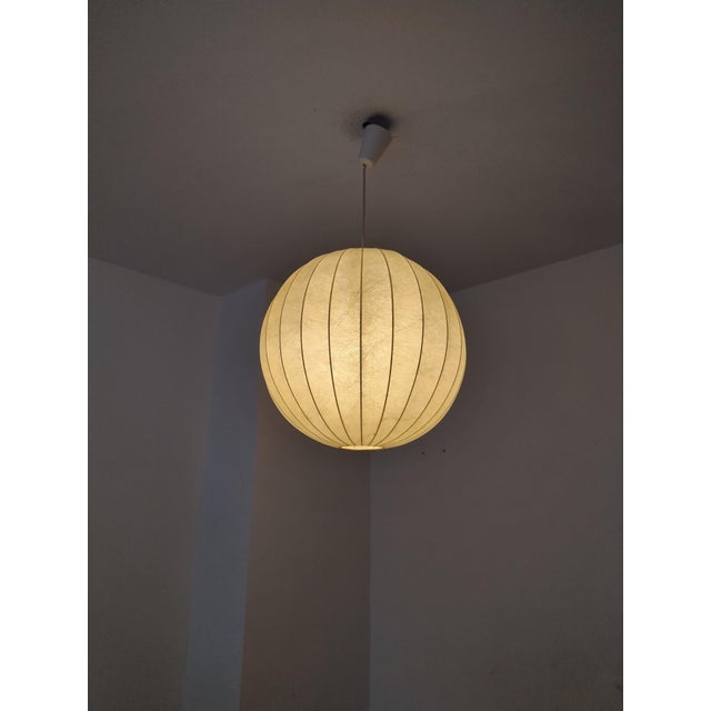 1950s Large Mid-Century Modern Cocoon Pendant Lamp, 1950 For Sale - Image 5 of 10
