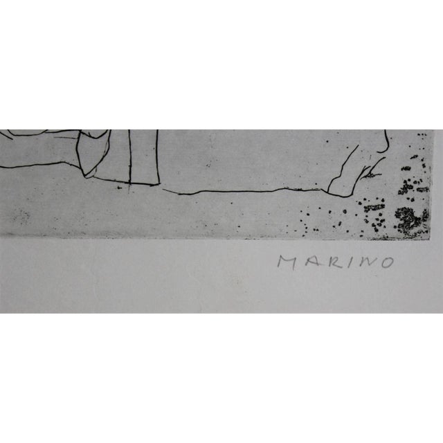 Marino Marini Marino Marini, Marino Marini Italian Modernist Il Teatro Etching Hand Signed and Numbered For Sale - Image 4 of 5
