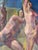 Nude, Figure Group Bathing, 2003, Oil Painting on Canvas For Sale - Image 11 of 13