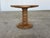 A striking and sculptural round pine pedestal dining table produced by a skilled Danish cabinetmaker in the 1970s — a...