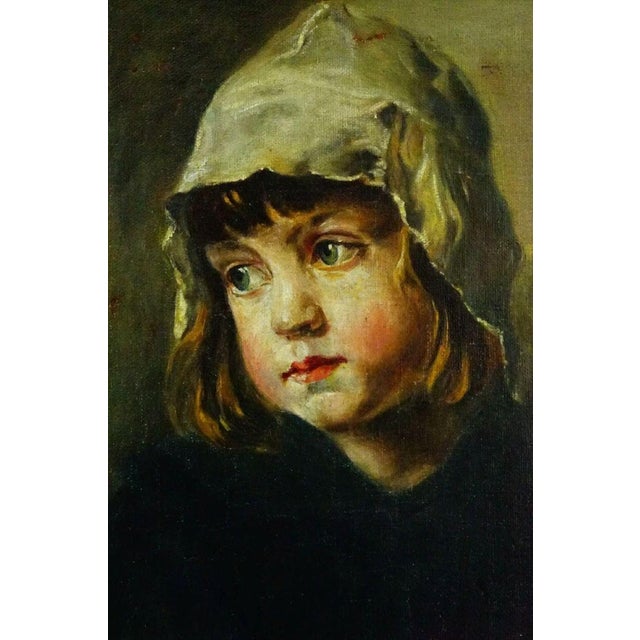 1920s Gustave Lino, Portrait of a Child, 1890s, Oil on Canvas, Framed For Sale - Image 5 of 18