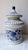 1970s Asian- Chinoiserie Floral Body Paired With a Striped Pagoda Roof Lid Canister For Sale - Image 5 of 9