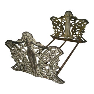 1910s Vintage Art Nouveau Book Rack For Sale