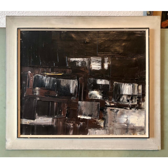 Efraim Modzelevich (1931-1995) Work is abstract in subject, and expressive in terms of technique. The artist uses a muted...