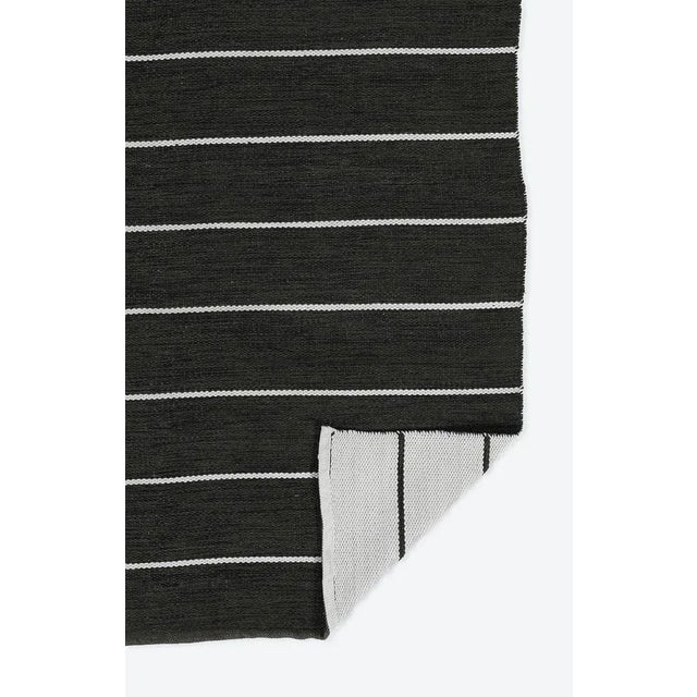 Contemporary Erin Gates by Momeni River Fine Black Hand Woven Indoor Outdoor Rug 2'3" X 8' Runner For Sale - Image 3 of 10
