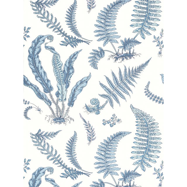 The House of Scalamandré Elsie De Wolfe Wallcovering, Ultramarine For Sale