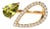 Pear Peridot 14k Gold Ring, Size 7.5 For Sale