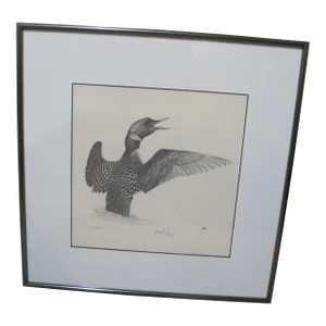 Pennsylvania Martin May Signed Limited Edition Framed Common Loon Print One Day