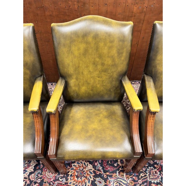 English Chesterfield President Chairs, Set of 6 For Sale - Image 6 of 13