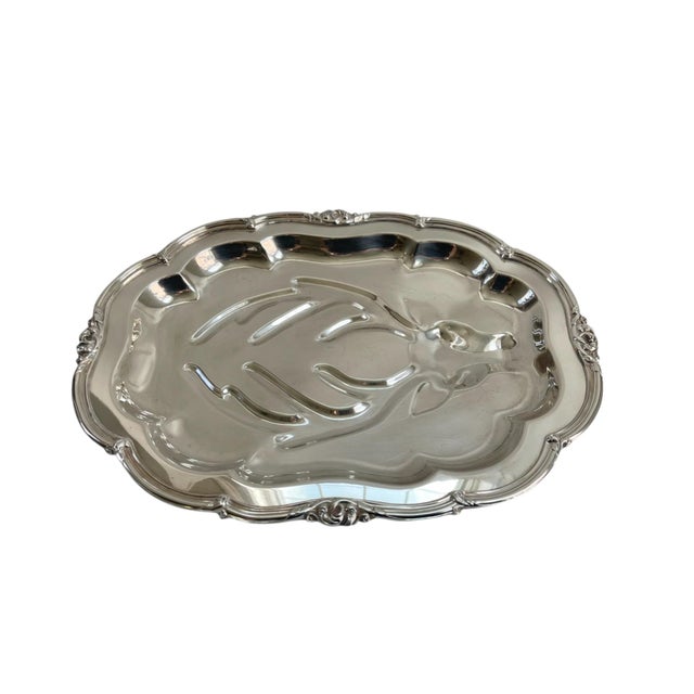 American Vintage Silver Plated Deer or Stag Meat Tree Platter For Sale - Image 3 of 7