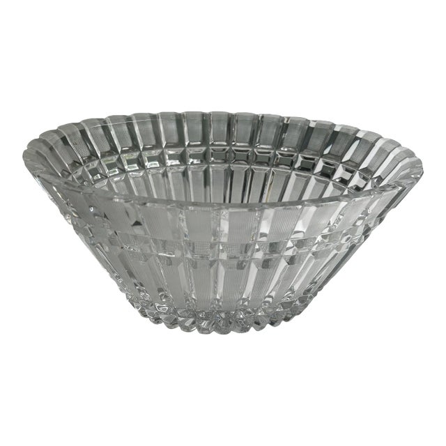1970s Art Deco Crystal Dish For Sale
