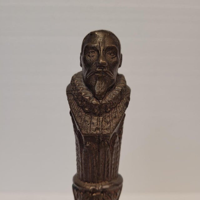 Metal Alfonsino Bronze Bell by Miguel de Cervantes, Spain, 1930s For Sale - Image 7 of 12