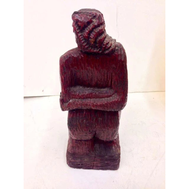 Mid 20th Century Nude Woman Wooden Figure For Sale - Image 5 of 9