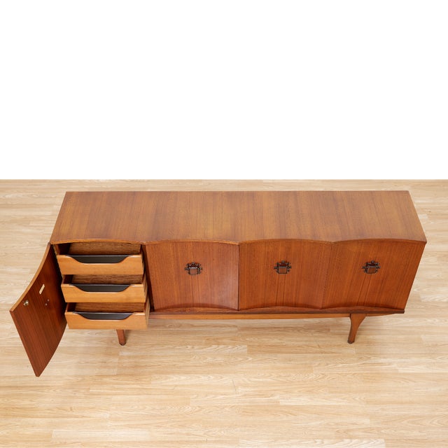Brown 1960s Mid Century Teak Sideboard by Hubbinet Furniture For Sale - Image 8 of 11