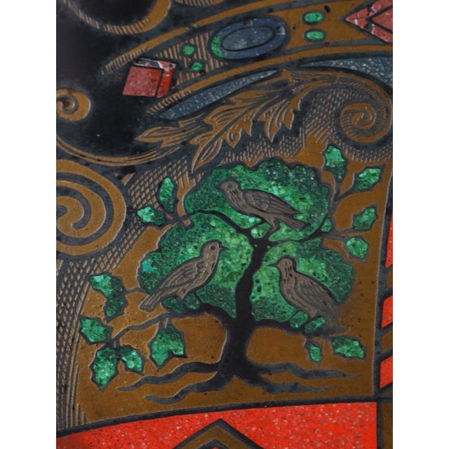 Stone Large 19th Century Florentine Heraldic Pietra Dura Plaque, Allegory of Peace in Marble, 1890s For Sale - Image 7 of 14