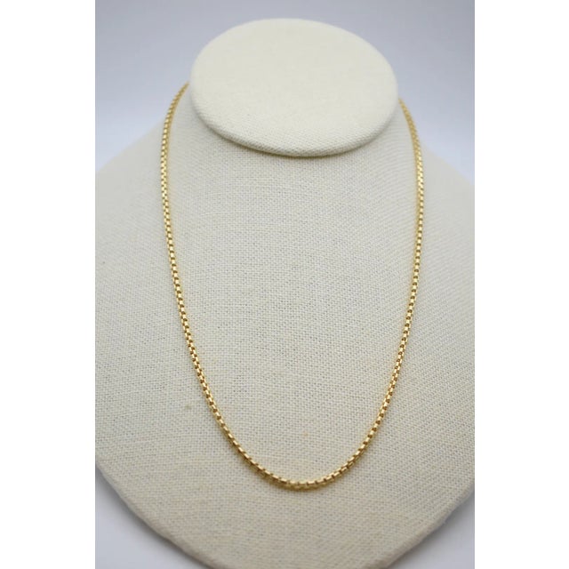 Mid 20th Century 14kt Yellow Gold 18" Box Chain For Sale - Image 9 of 9
