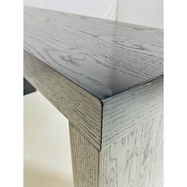Modern Cerused Black Oak Console Table in the Style of B&b Italia For Sale - Image 16 of 16