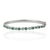 Contemporary Mosaic 2.61 Ct Natural Vivid Green Emerald 925 Sterling Silver Bangle Bracelet for Women For Sale - Image 3 of 12