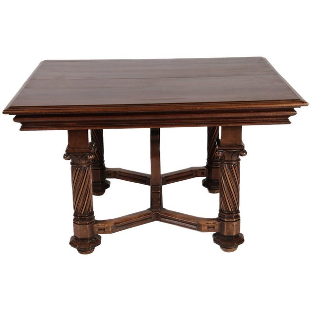Wood Antique Table in Wood, 1910 For Sale - Image 7 of 18