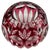 1950s Bohemian Globe Vase in Ruby-Red Cut-to-Clear Collard Crystal with Geometric Decoration, 1950 For Sale - Image 5 of 9