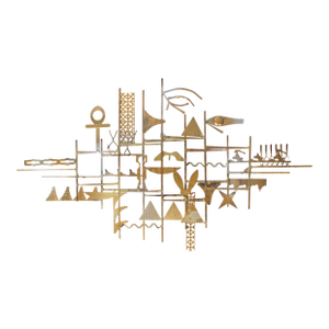 1960s Egyptian Inspired Metal Wall Sculpture by William Bowie