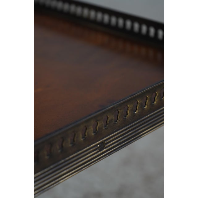 Brown Theodore Alexander Burl Mahogany 2 Tier Plant Stand For Sale - Image 8 of 15