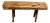 Andrianna Shamaris Teak Wood Log Style Bench For Sale