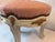 Wood Vintage French Provincial Pink Needlepoint Footstool For Sale - Image 7 of 11