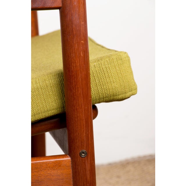 Danish Teak and Fabric Lounge Chair by Børge Jensen & Sønner for Bernstorffsminde Møbelfabrik A/S, 1960s For Sale - Image 10 of 18