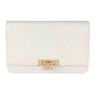 Gold Metallic Lizard Golden Class Wallet on Chain For Sale