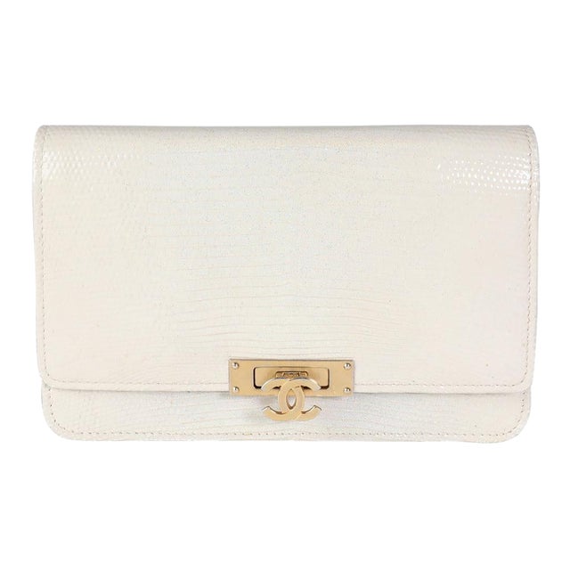 Gold Metallic Lizard Golden Class Wallet on Chain For Sale