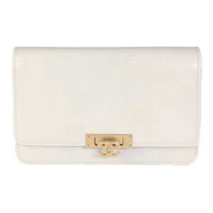Gold Metallic Lizard Golden Class Wallet on Chain