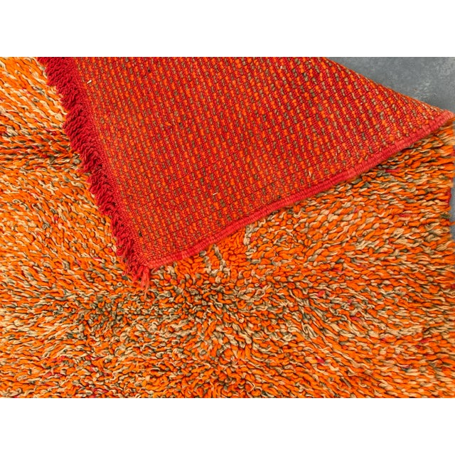1990s 1990s Small Moroccan Orange Rug - 2'8" X 3'7" Ft For Sale - Image 5 of 9