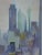 1960s Dreamy Watercolor Cityscape For Sale - Image 5 of 5