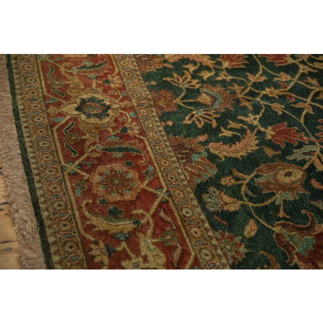 Forest Green Vintage Indian Serapi Design Carpet - 9'2" X 11'8" For Sale - Image 8 of 11