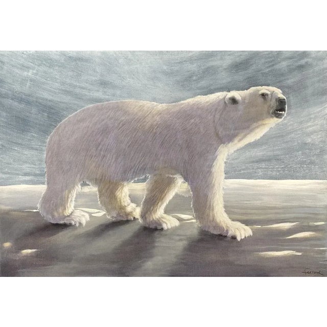 André Ferrand, L’Ours sur la banquise, 21st Century, Oil on Canvas, Framed For Sale - Image 9 of 9