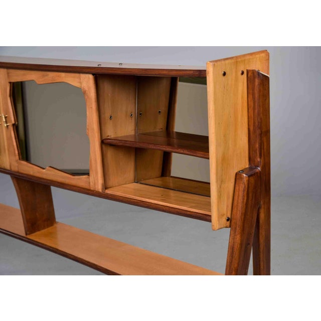 Mid-Century Italian Bar Cabinet With Mirrored Sliding Doors For Sale - Image 12 of 12