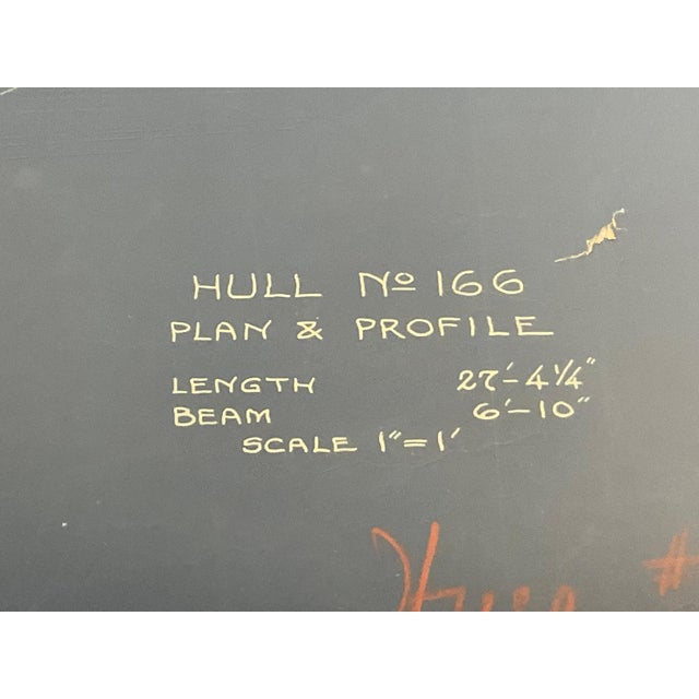 Blue Rare Purdy Boat Company Blueprint for a Speedboat For Sale - Image 8 of 12