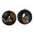 Pair of Antique Chinese Reverse Painted Circular Portrait Wall Panels C1920 For Sale
