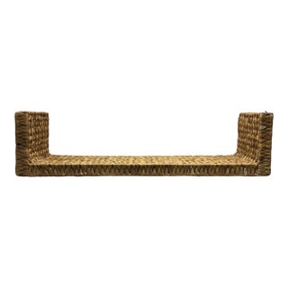 Vintage Seagrass Wall Shelf For Sale