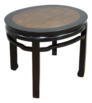 Vintage Chin Hua Style Ming Leg Oval Side Table