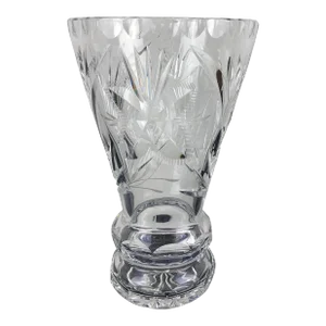 French Hand Cut Crystal Vase