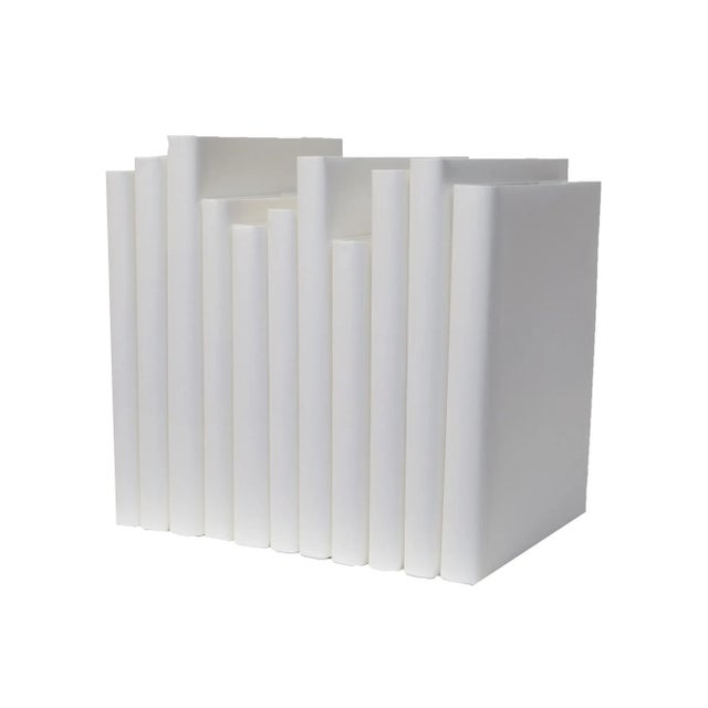 Modern Decorative Books - Snowfall Oversized Paper Wrapped Book Bundle - 1 Foot of White Books For Sale - Image 3 of 3