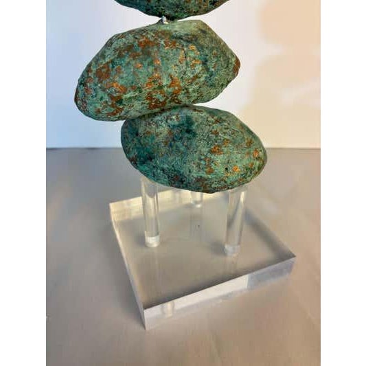 Stacked Ceramic Rocks Sculpture by John Costanza, Organic Modern, 1985 For Sale - Image 4 of 10