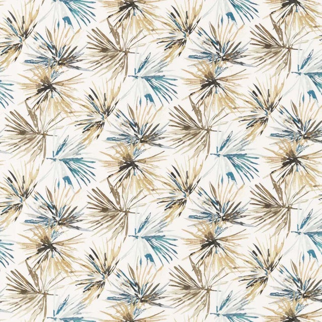 Harlequin Aucuba Fabric in Ink/Gold For Sale