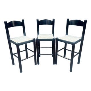 Vintage Loewenstein Style Counter Stools - Set of Three For Sale