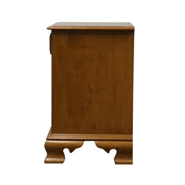 Late 20th Century Ethan Allen Heirloom Nutmeg Maple Colonial Early American 22" Open Cabinet Nightstand For Sale - Image 10 of 13