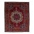 Red Antique Persian Bakhtiari Handmade Wool Rug With Rosette Design For Sale