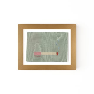 Bizzy the Pink Cigarette by Willa Heart in Gold Frame, Mini Art Print For Sale