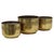 Brass Repoussé Flower Planters, Set of 3 For Sale - Image 5 of 18